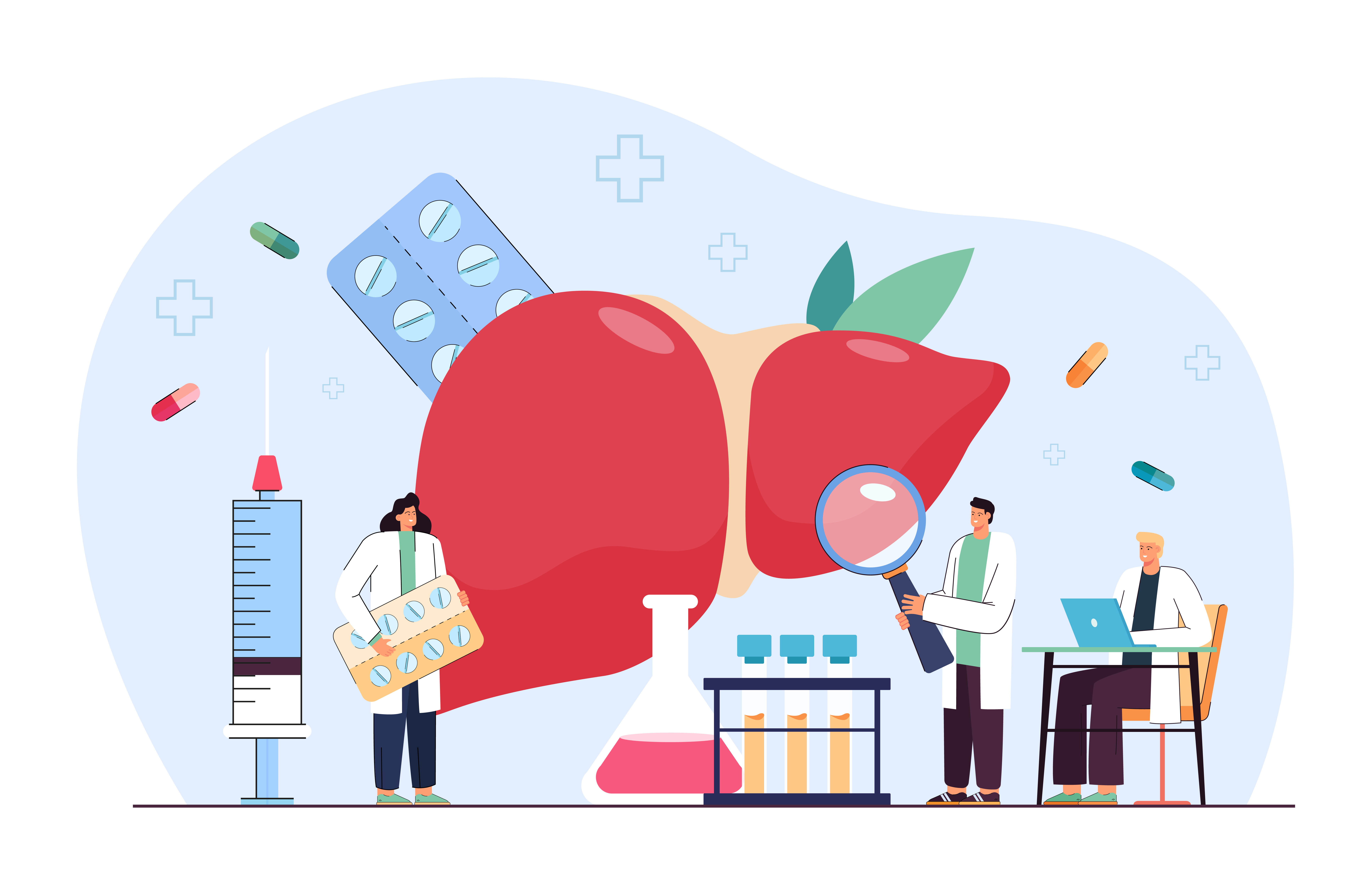 간을 형상화한 일러스트