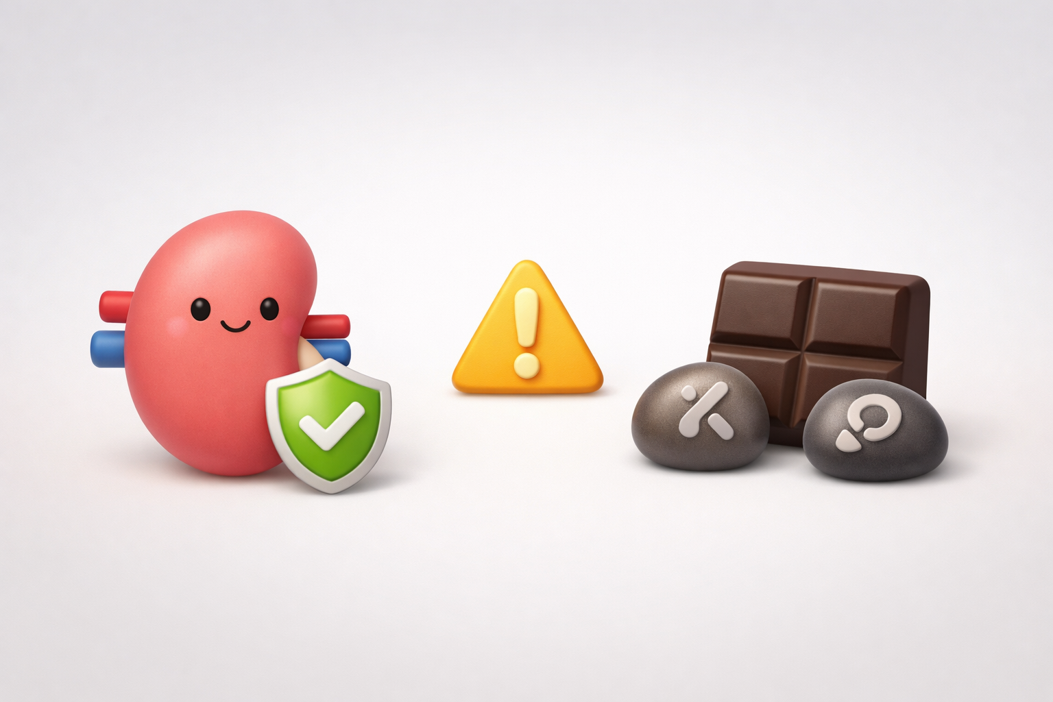 신장 기능이 떨어진 사람에게는 좋지 않은 초콜릿에 관한 이해를 돕는 이미지