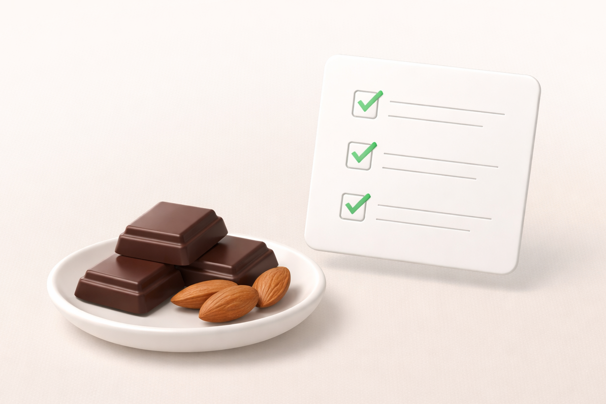 초콜릿을 건강하게 즐기는 꿀팁 항목의 이해를 돕는 이미지