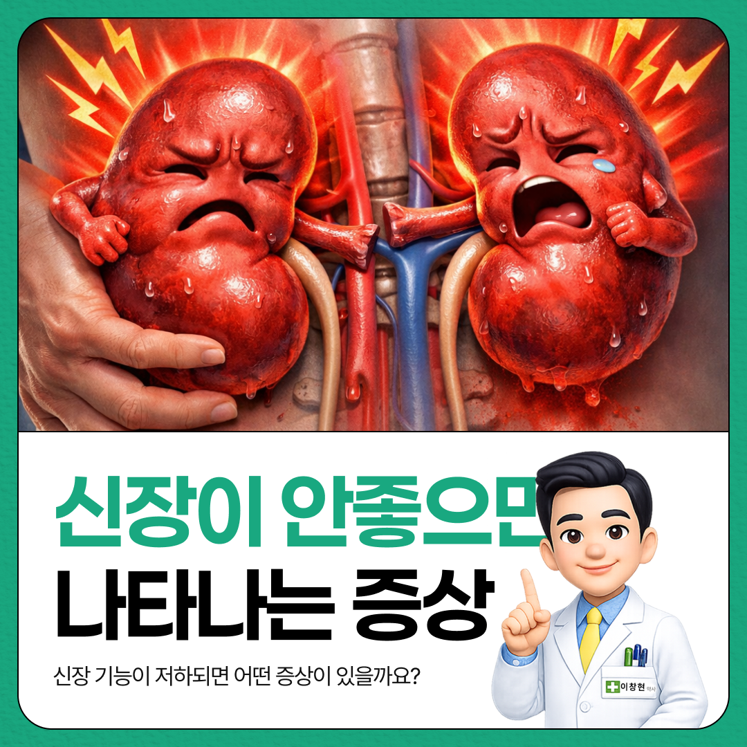 신장이 안좋으면 나타나는 증상, 신장건강 체크