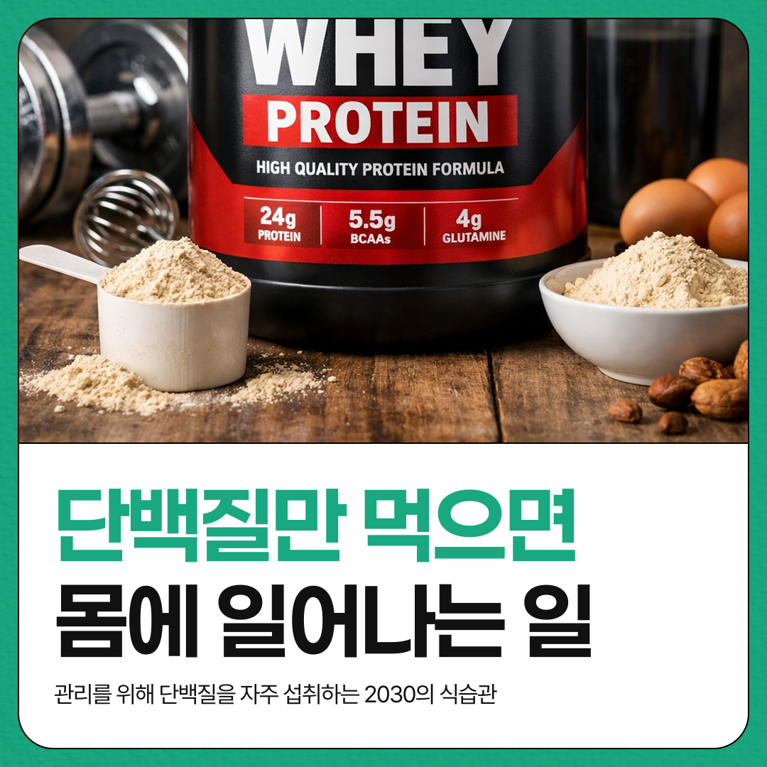 단백질 보충제, 단백질 쉐이크, 단백질과도섭취, 단백질의 부작용