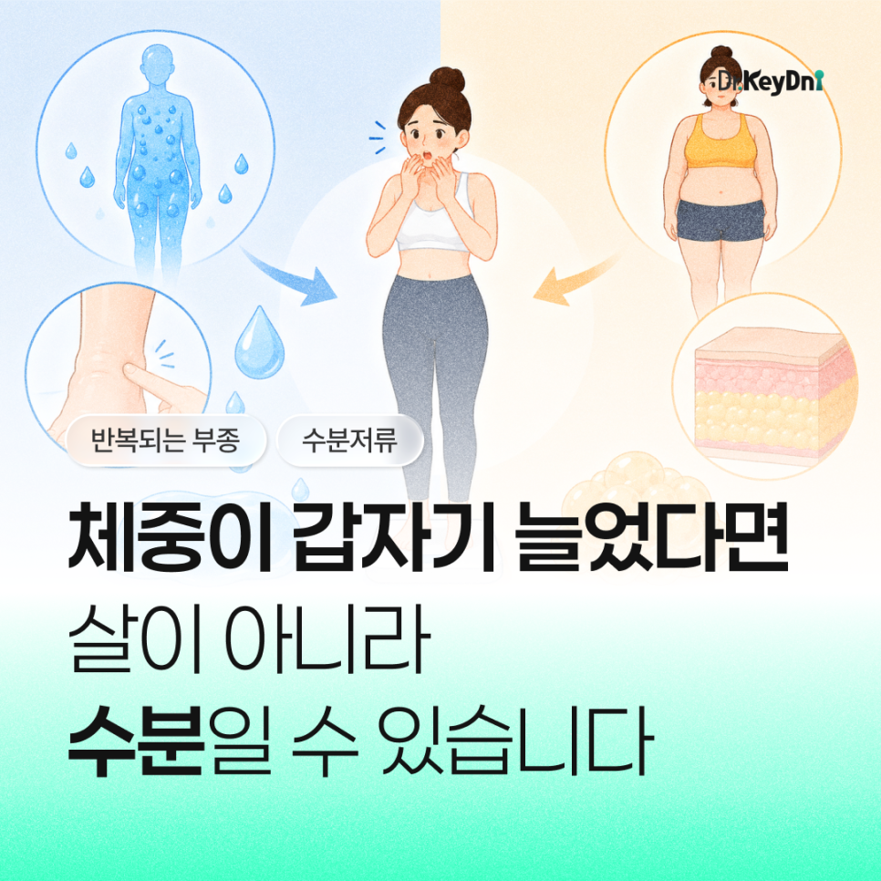체중이 갑자기 늘었다면, 살이 아니라 수분일 수 있습니다_썸네일