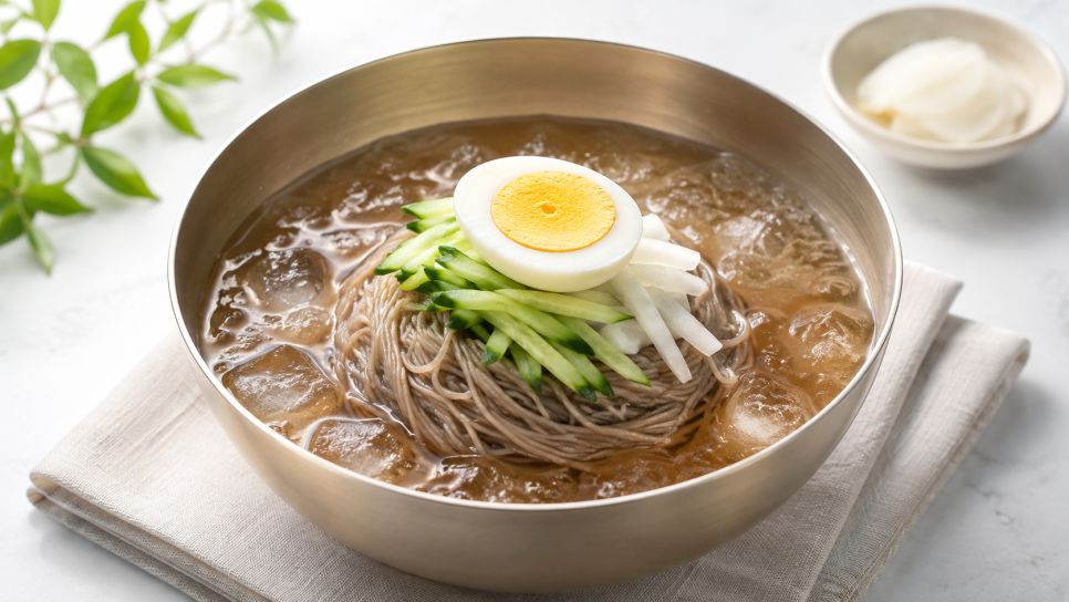 냉면 vs 콩국수 vs 삼계탕, 나트륨·칼륨 끝판왕은 누구?_물냉면 설명