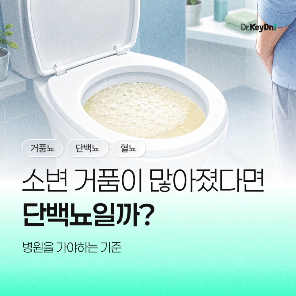 소변 거품이 많아졌다면 단백뇨일까? | 병원을 가야하는 기준_썸네일
